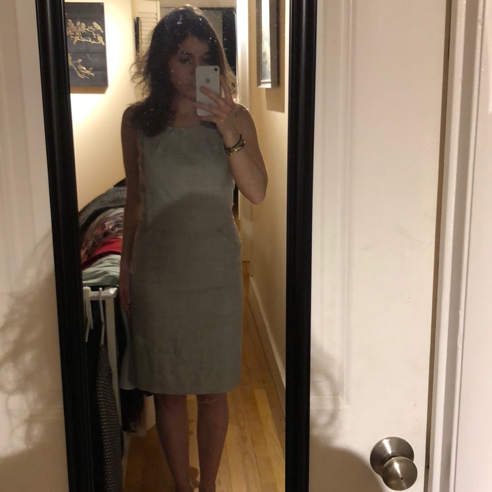 Gray Work Dress w/Pockets